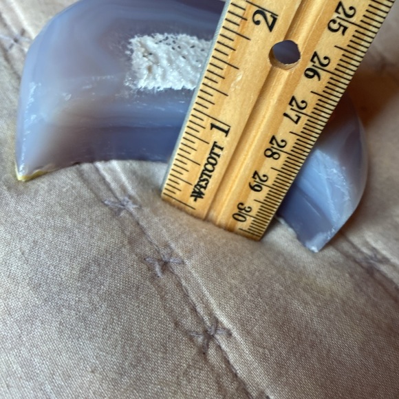 Agate Druzy Moon. GORGEOUS 🔥. Sparkling. Bluish grey tones with bright druzy/wt - Picture 14 of 17